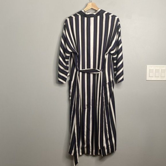 ❗️SOLD❗️Aritzia Wilfred Navy/White Stripes Long Kimono Style Jacket Size XS - Picture 10 of 10
